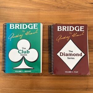 BRIDGE by Audrey Grant Lot of 2 Intro To Bridge Books Volume 1 & 2  ACBL